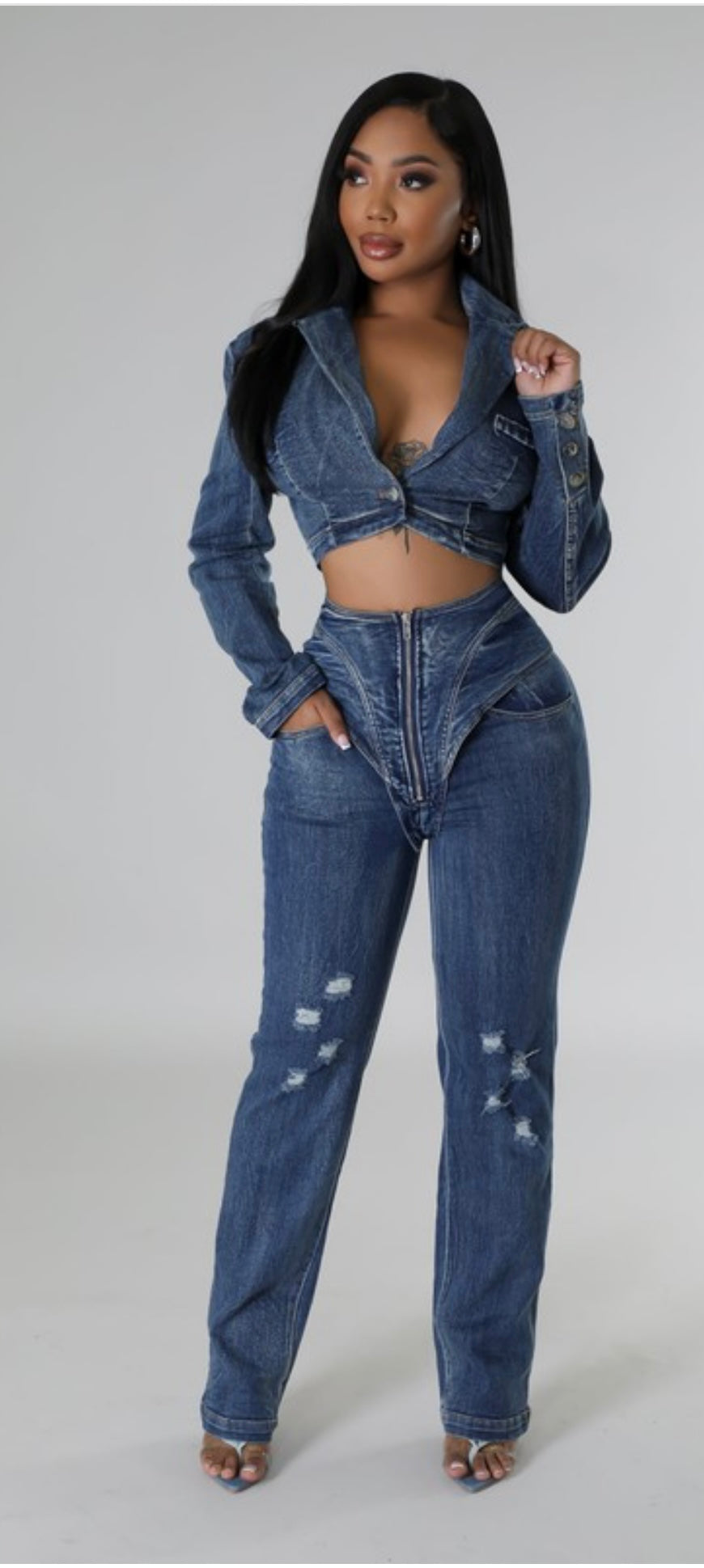 Yonce denim set  image 4