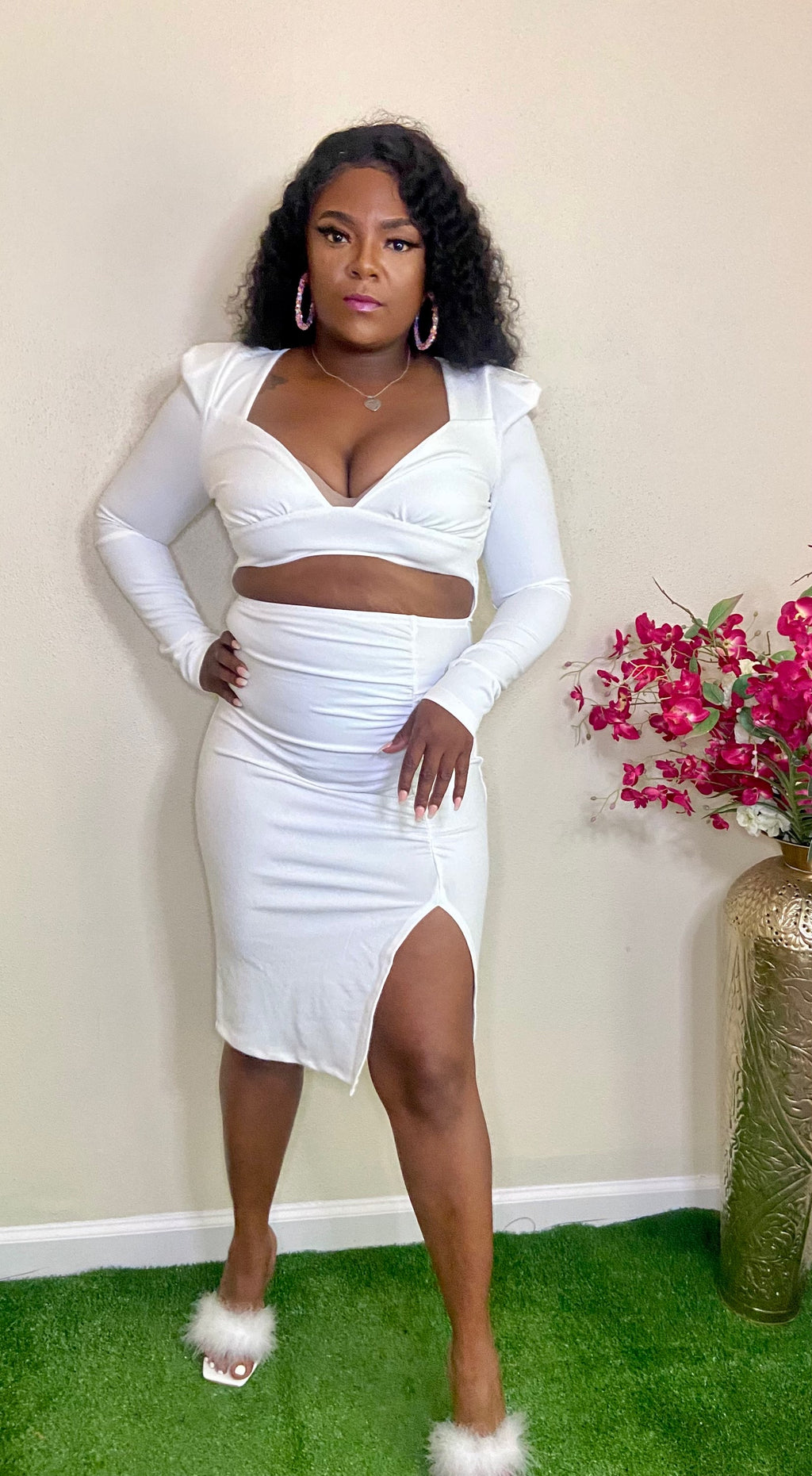 Kay glamorous white dress image 2