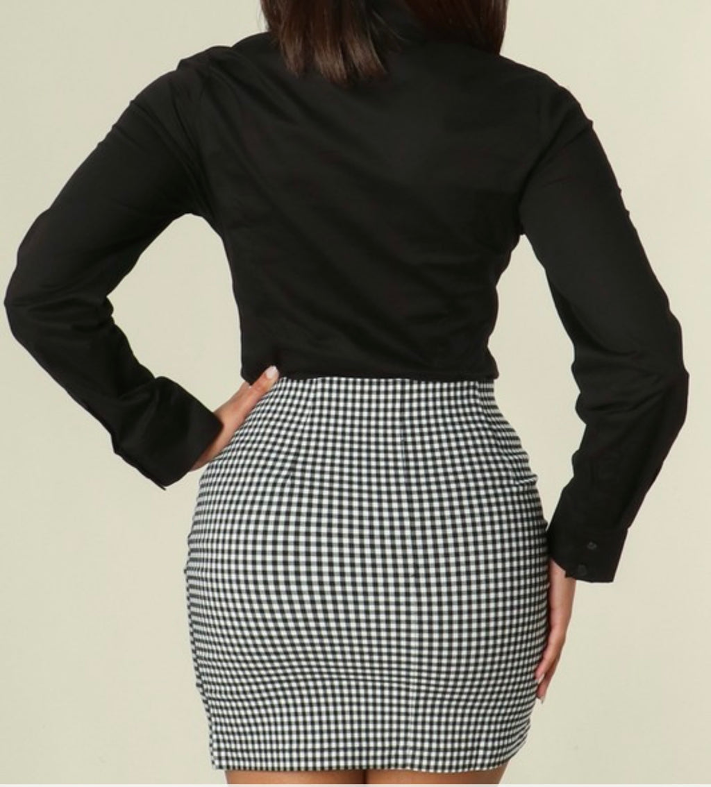 Button down bodysuit dress shirt image 2