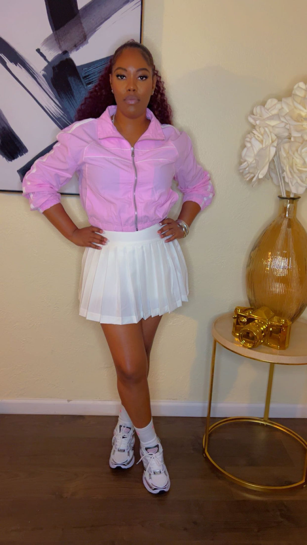 White pleated skort  image 0