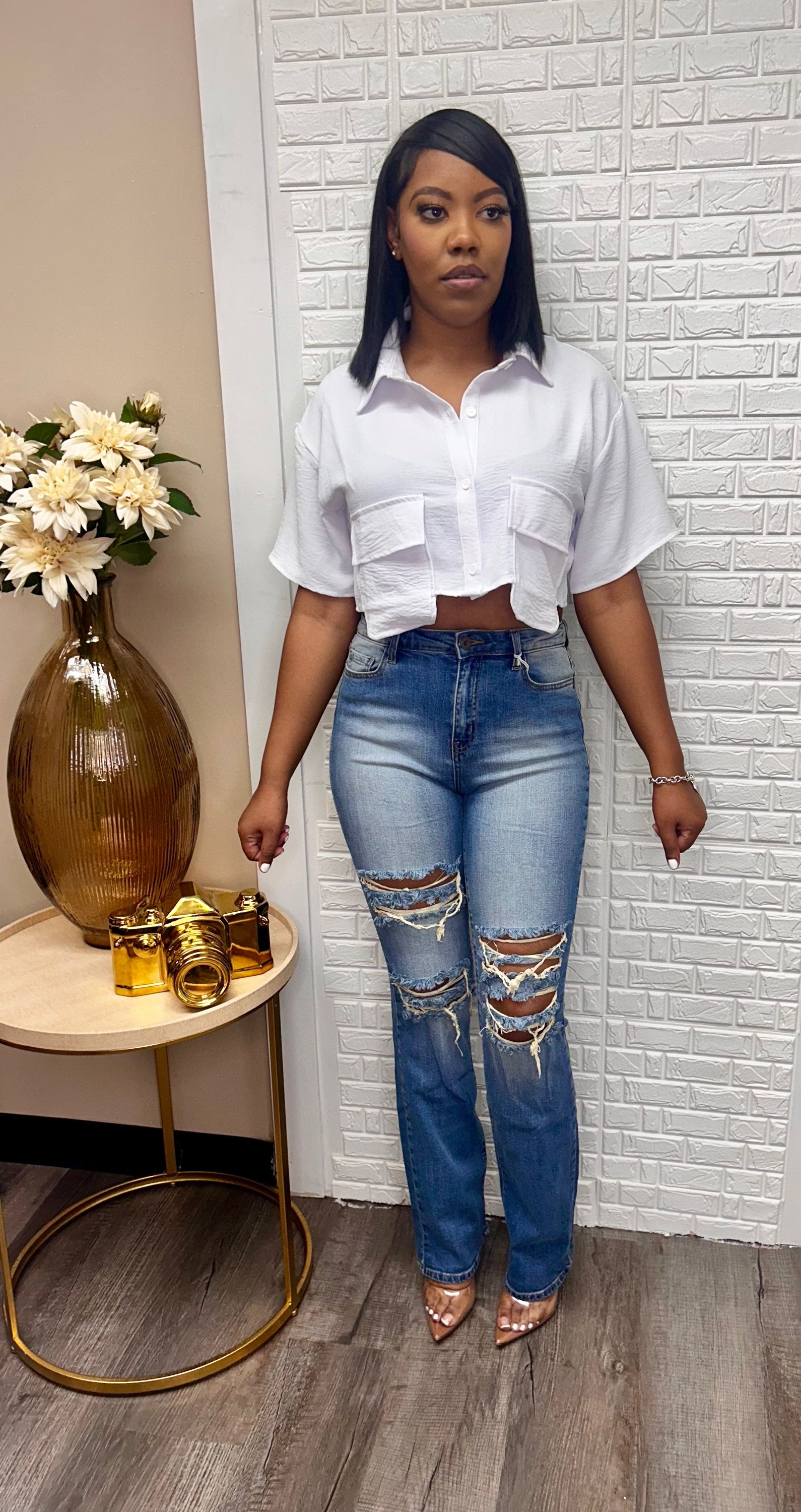 Brittany Lover’s ripped jeans image 1