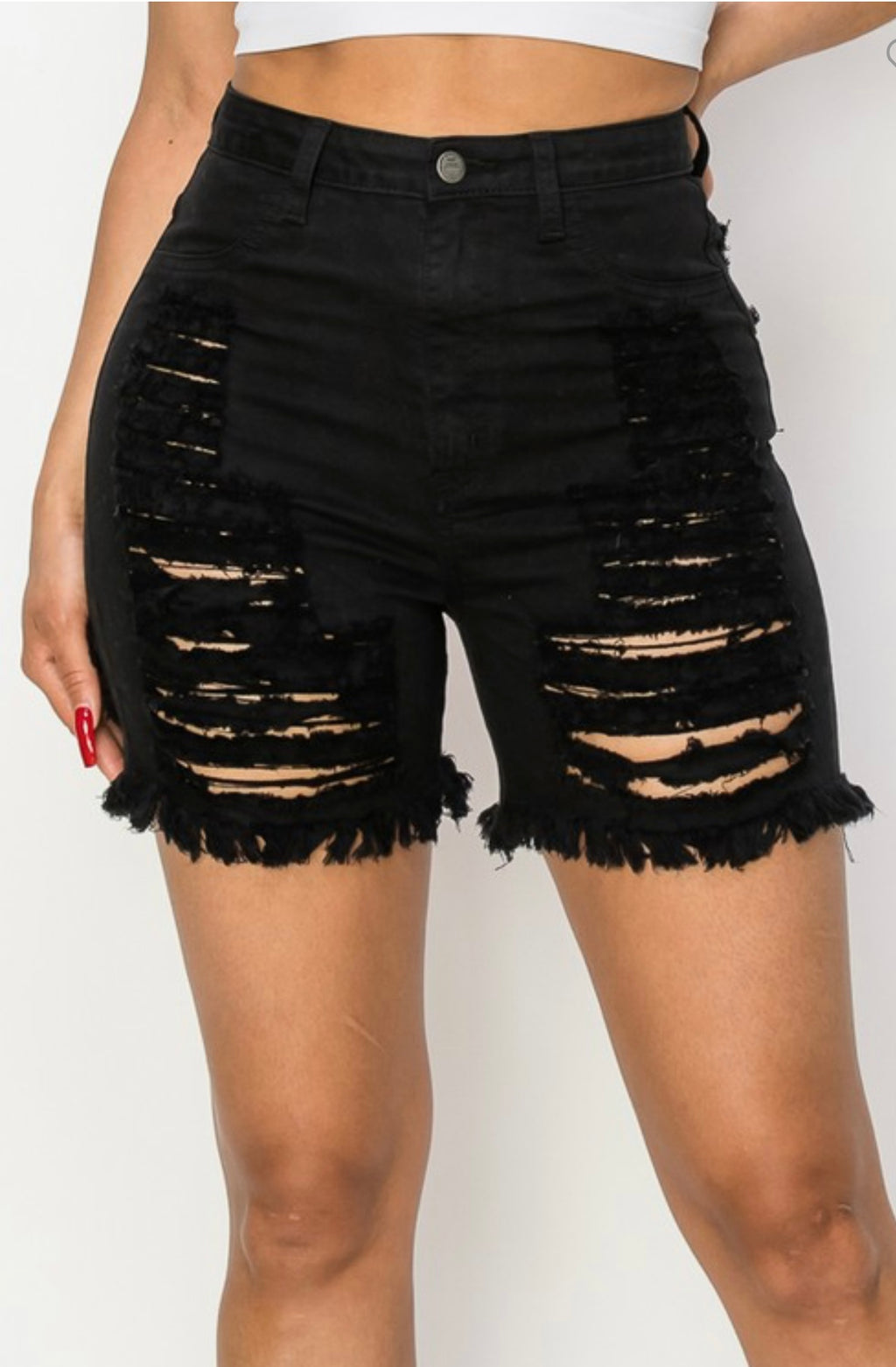 Kay’s Triple ripped boyfriend shorts image 1