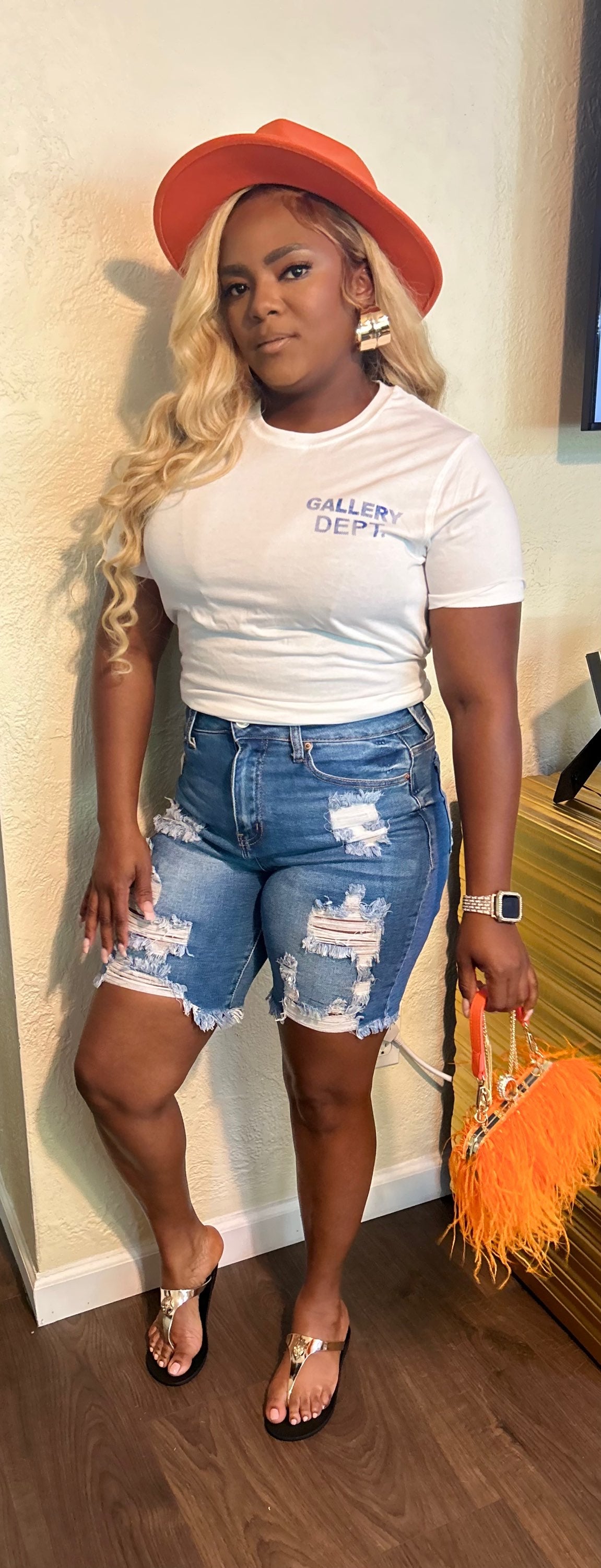 Denim Bermuda shorts image 1