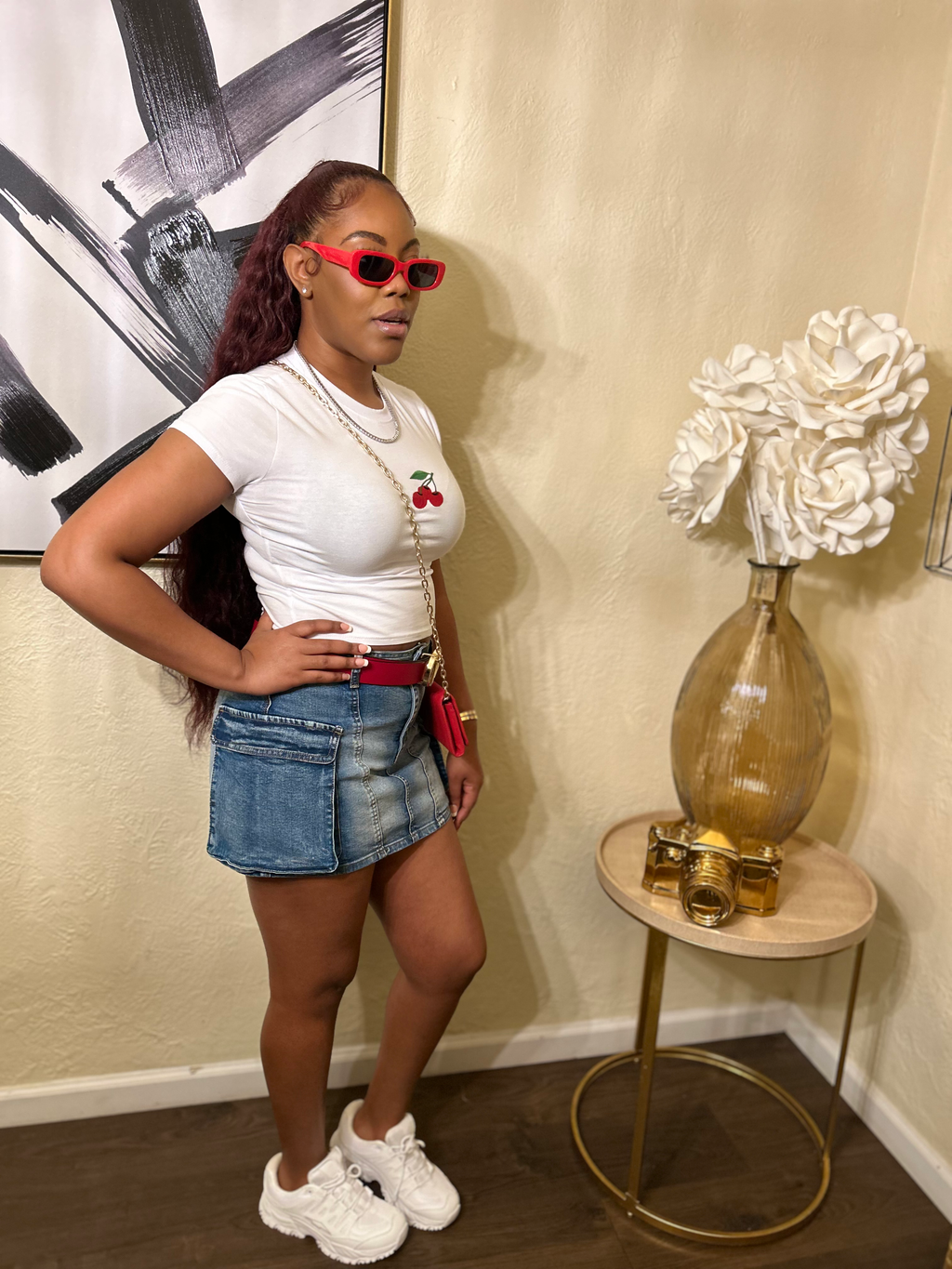 Cargo denim skirt  image 1