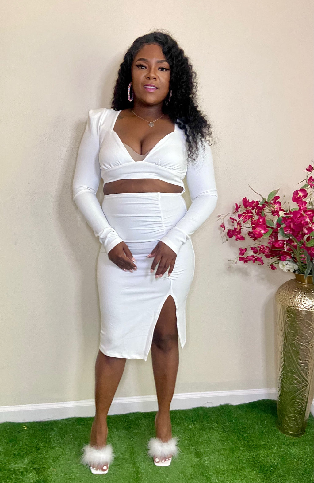 Kay glamorous white dress image 4