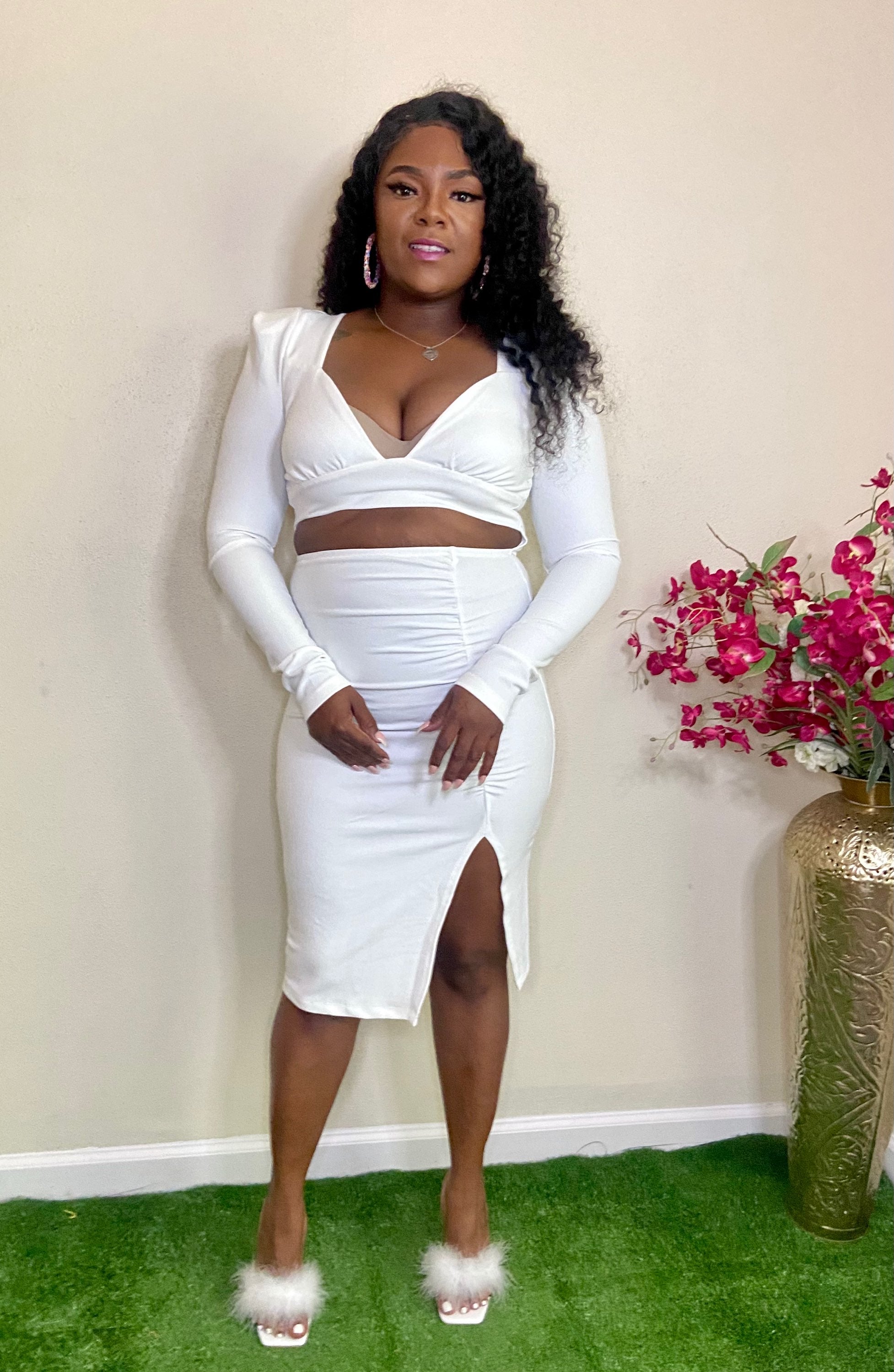 Kay glamorous white dress image 4