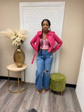 Petite Pink faux leather jacket  image 0