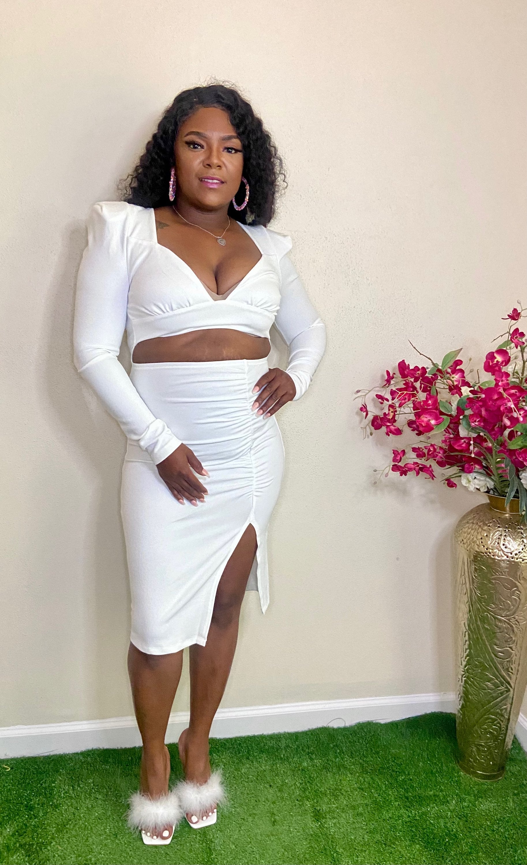 Kay glamorous white dress image 3