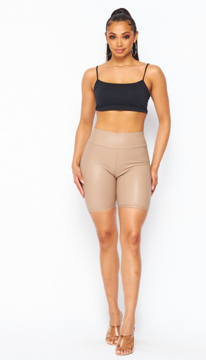 Leather biker shorts  image 2