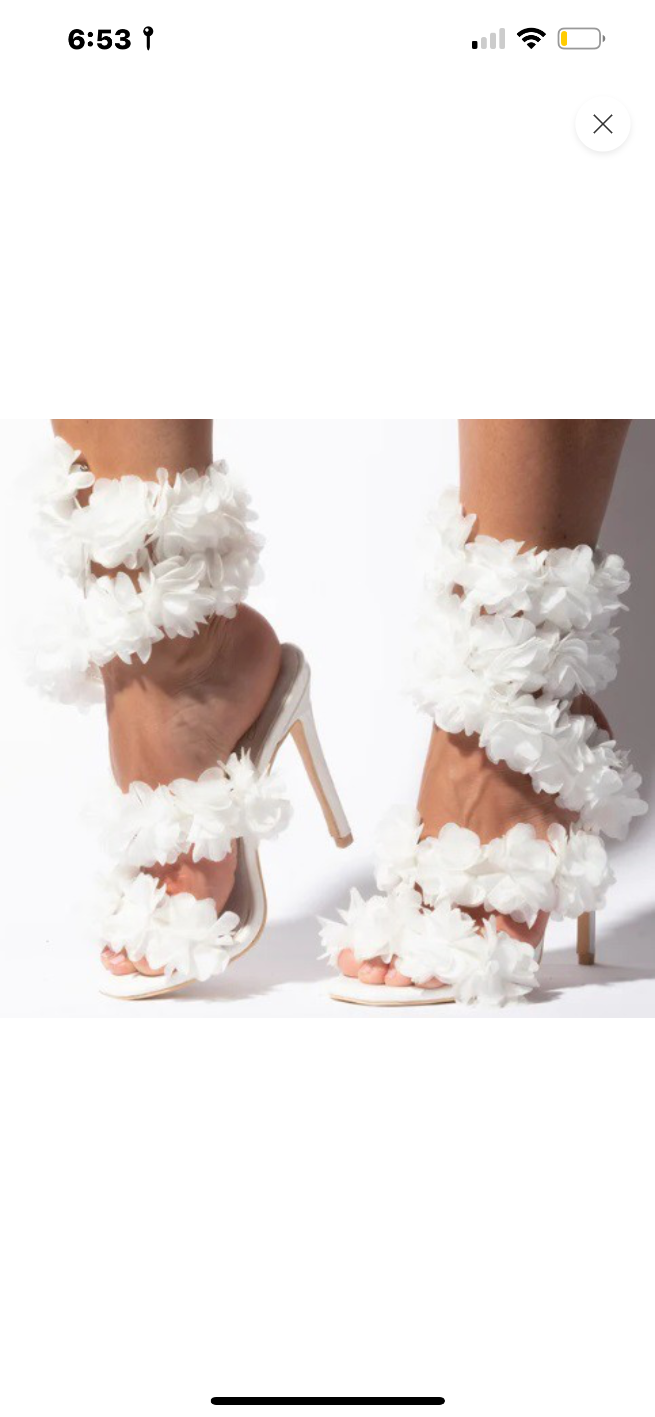 White rose petal heels image 0