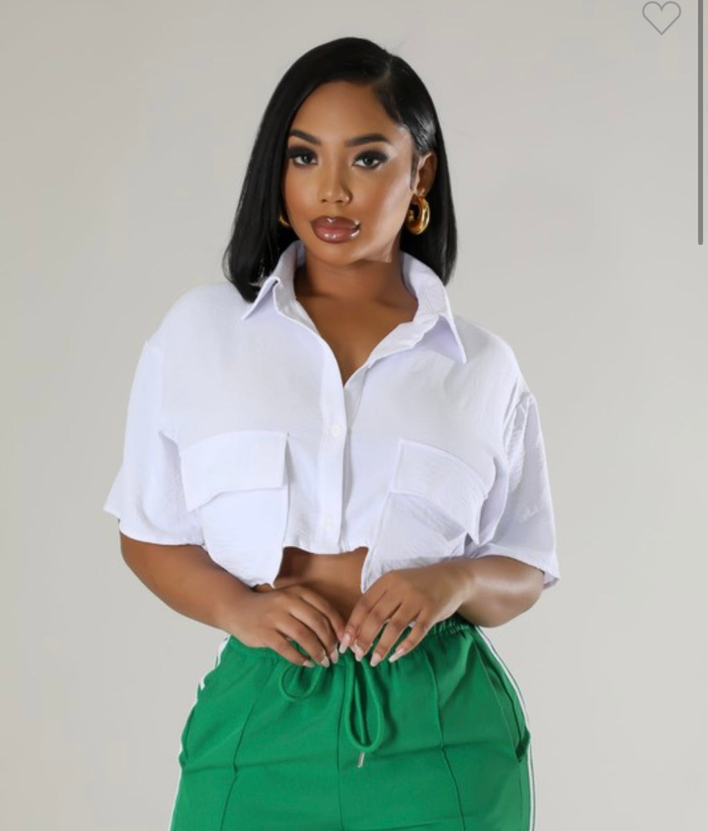 Wild pocket crop top  image 1