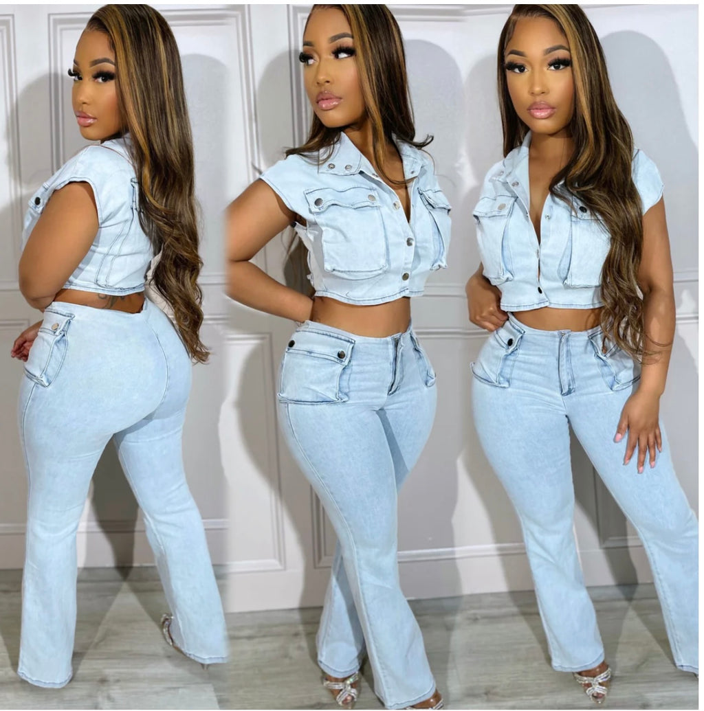 Tosha denim set image 1