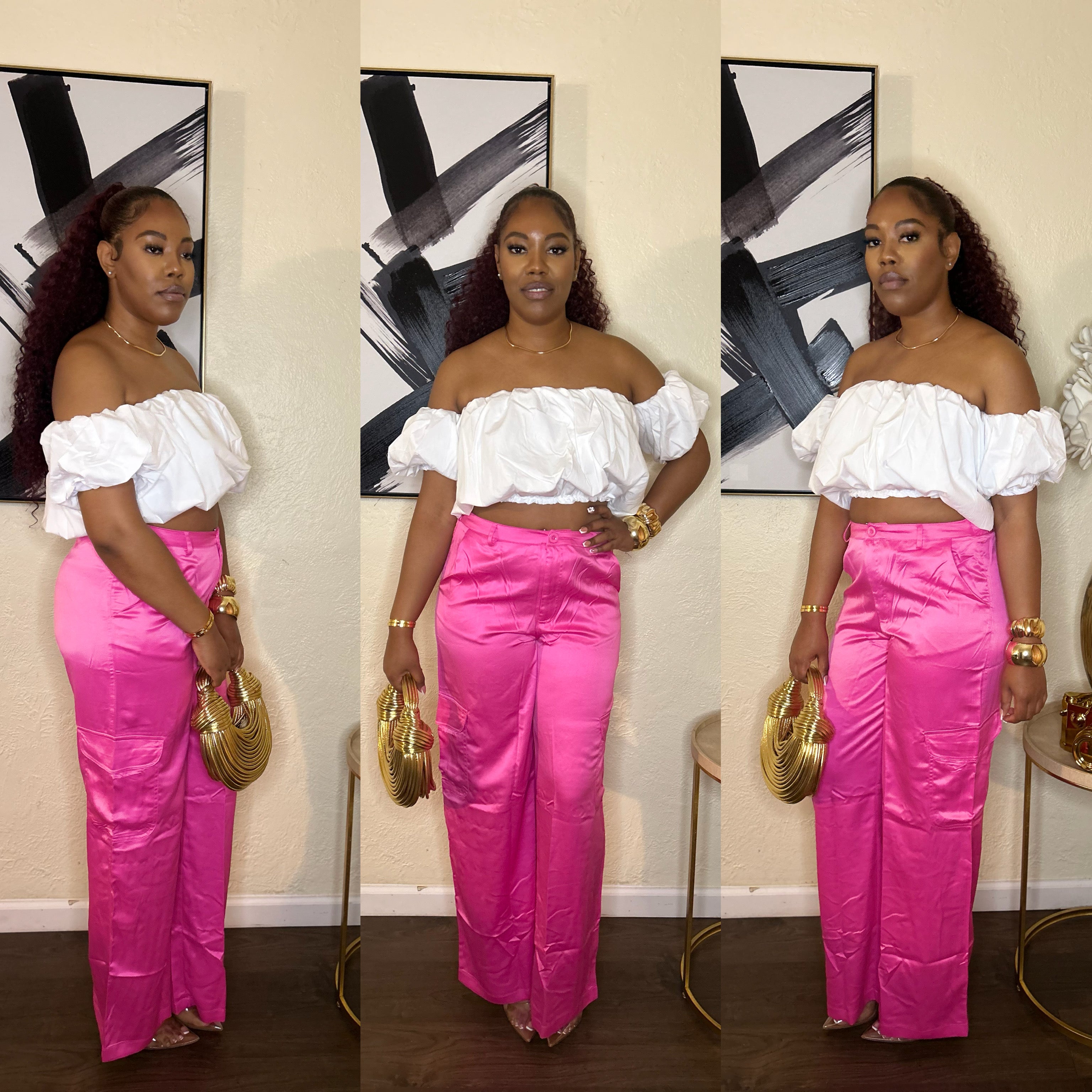 Kelly satin pants image 0
