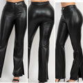 Jane split leg leather pants  image 0