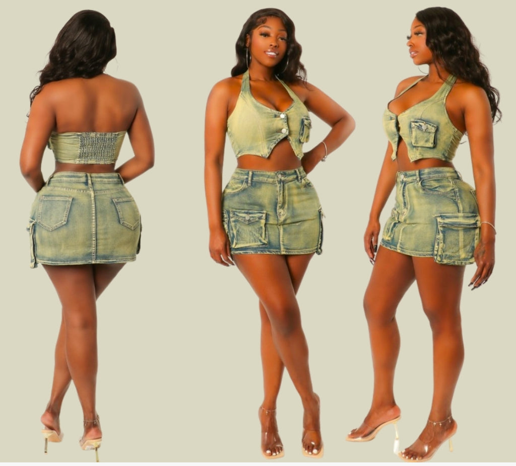 The cargo skirt set image 1
