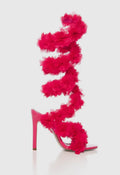 Fuchsia pink rose petal heels  image 0