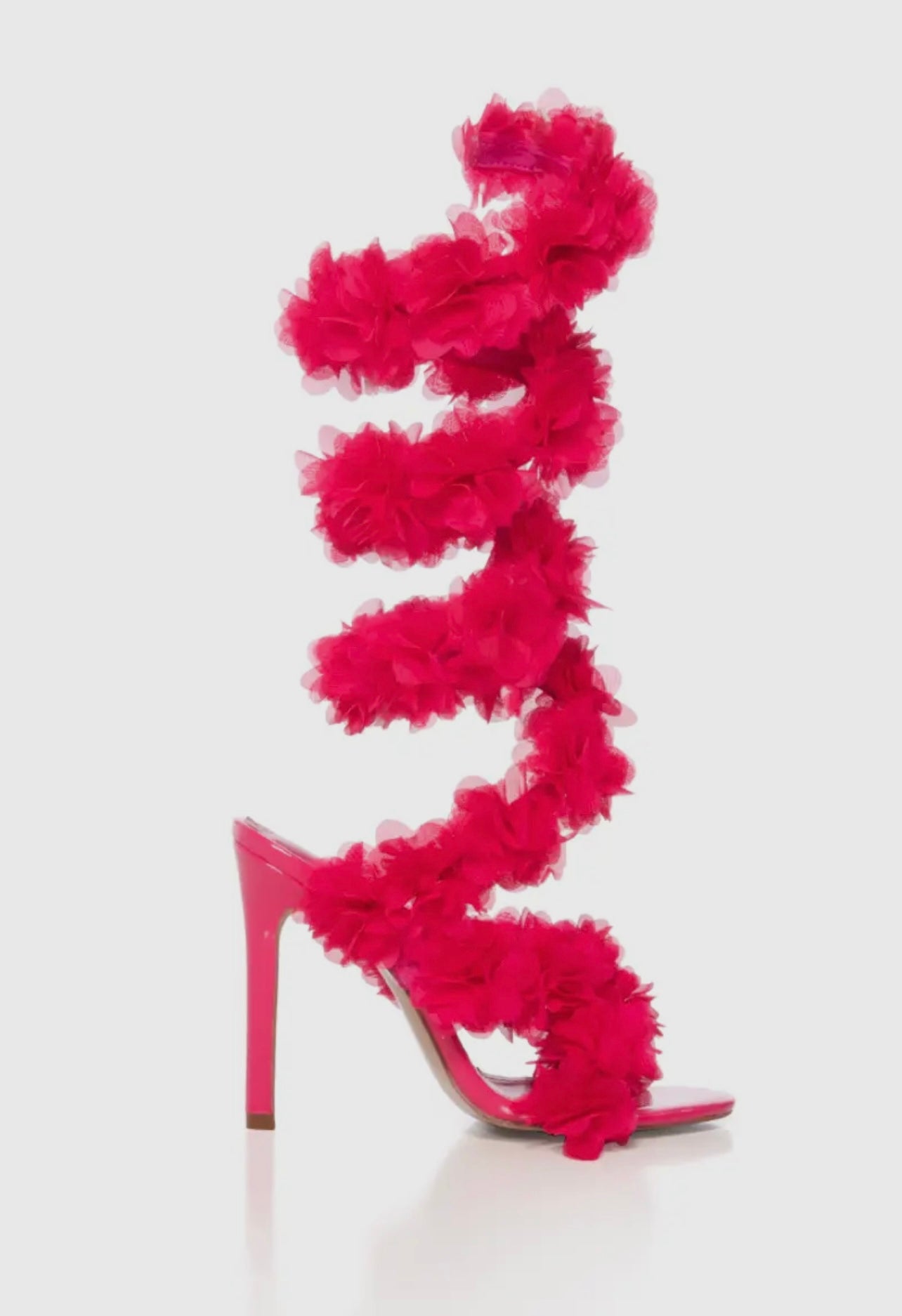 Fuchsia pink rose petal heels  image 0