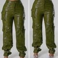 Gigi leather cargo pants image 0