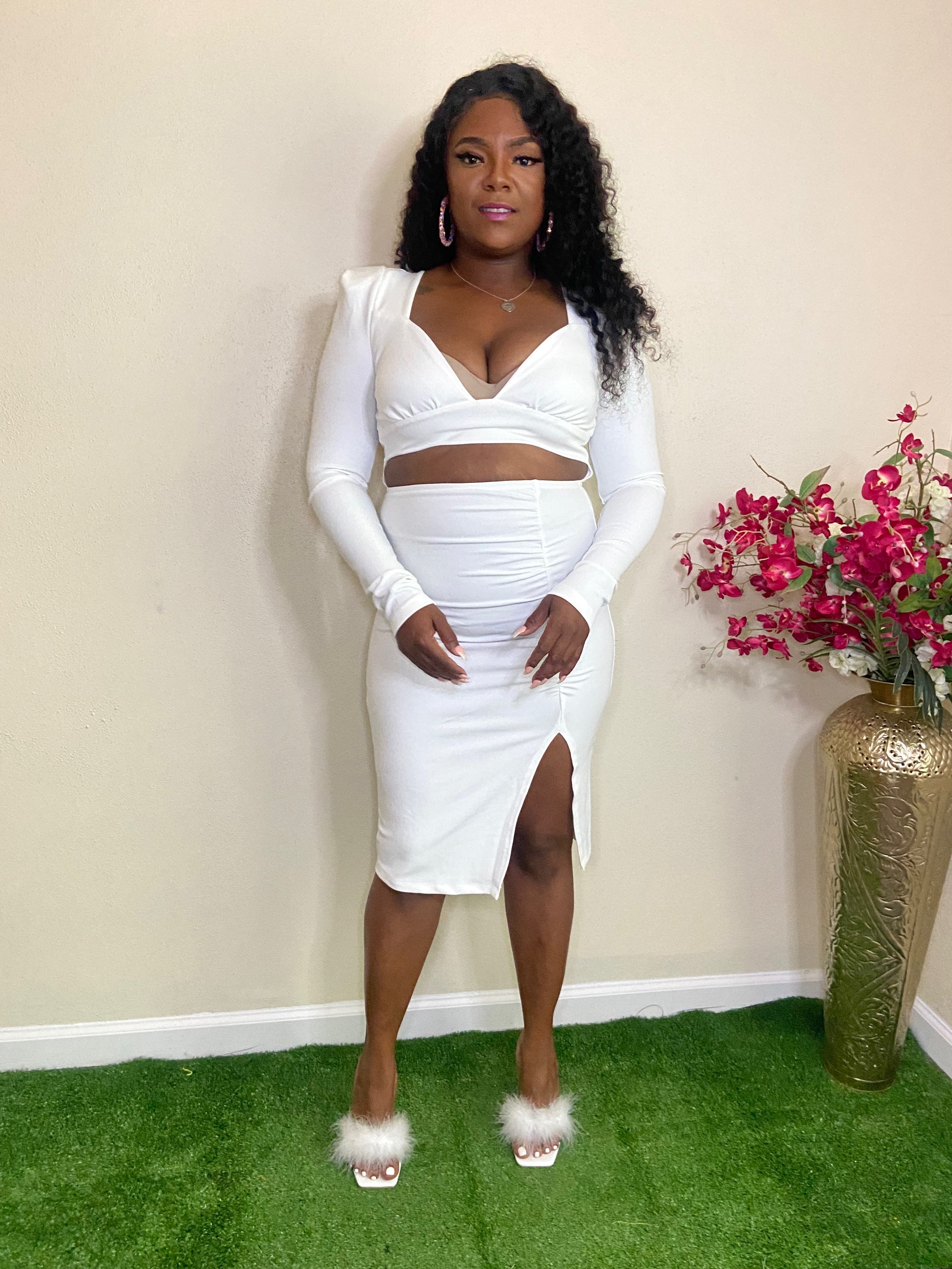 Kay glamorous white dress image 5