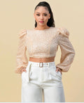 Buffy creame sequins top image 0