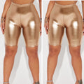Golden biker shorts  image 0