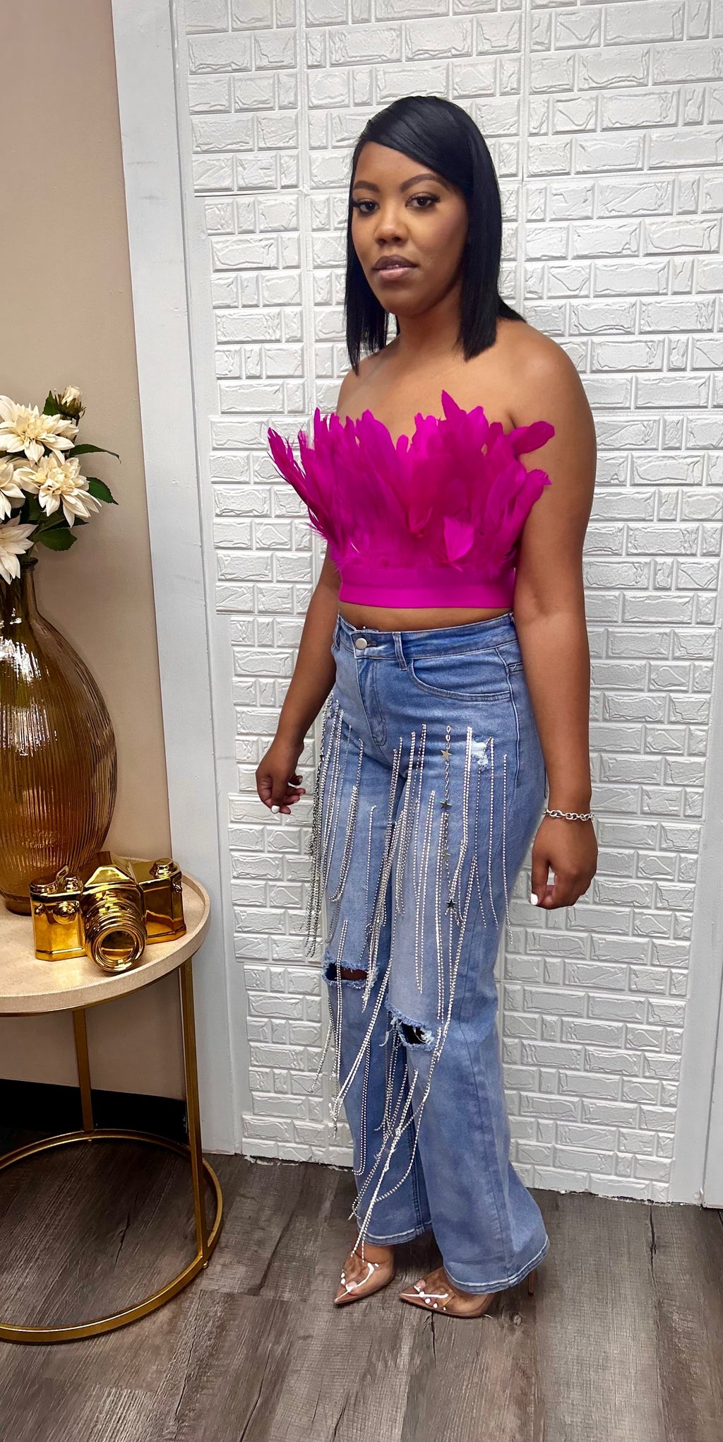 Paris feather corset image 3