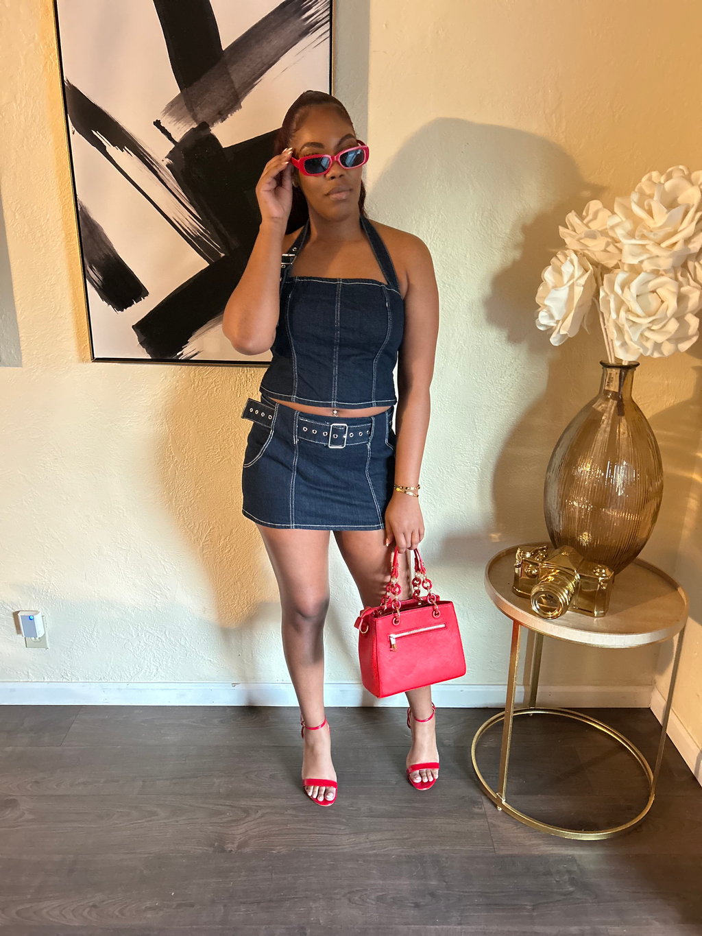 Hallie denim set image 1