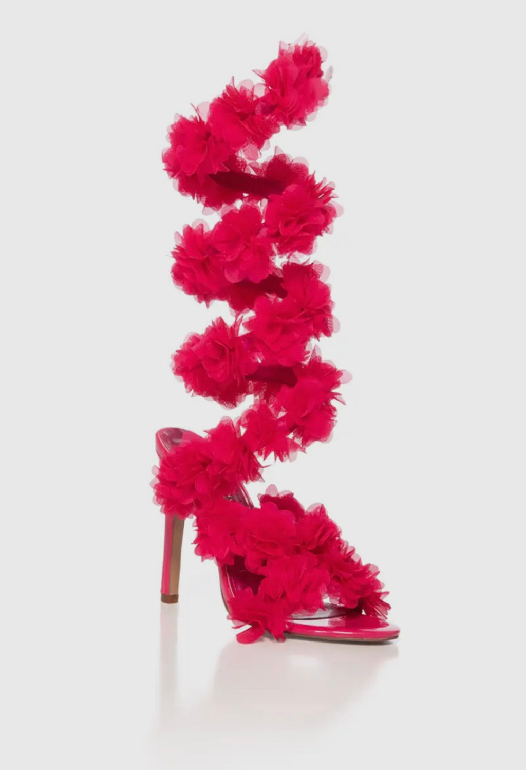 Fuchsia pink rose petal heels  image 2