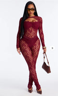 BURGUNDY TEMPTATION LACE JUMPSUIT