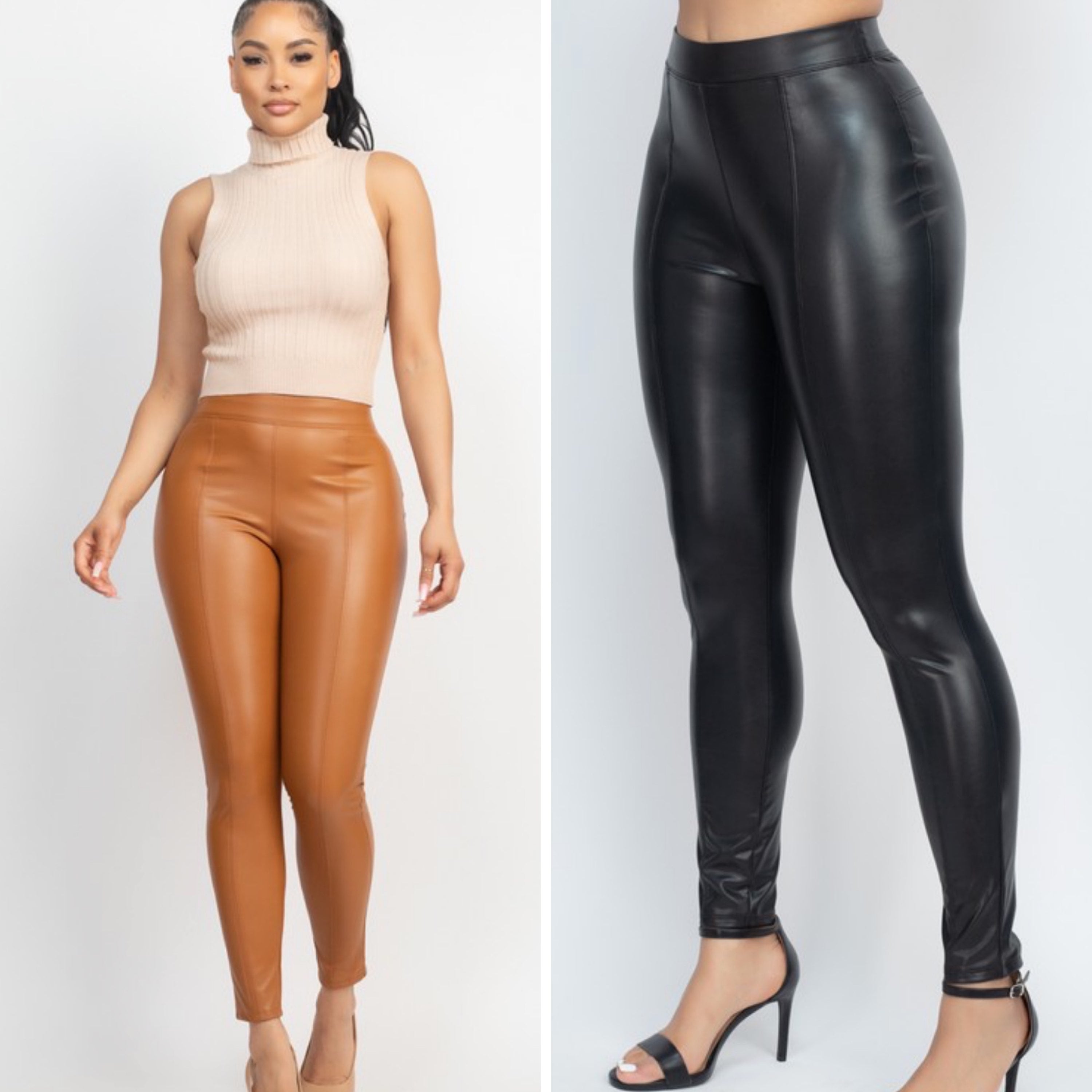 Hera straight leg leather pants image 0