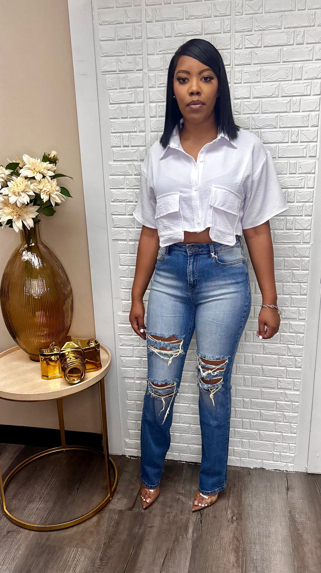 Wild pocket crop top  image 0