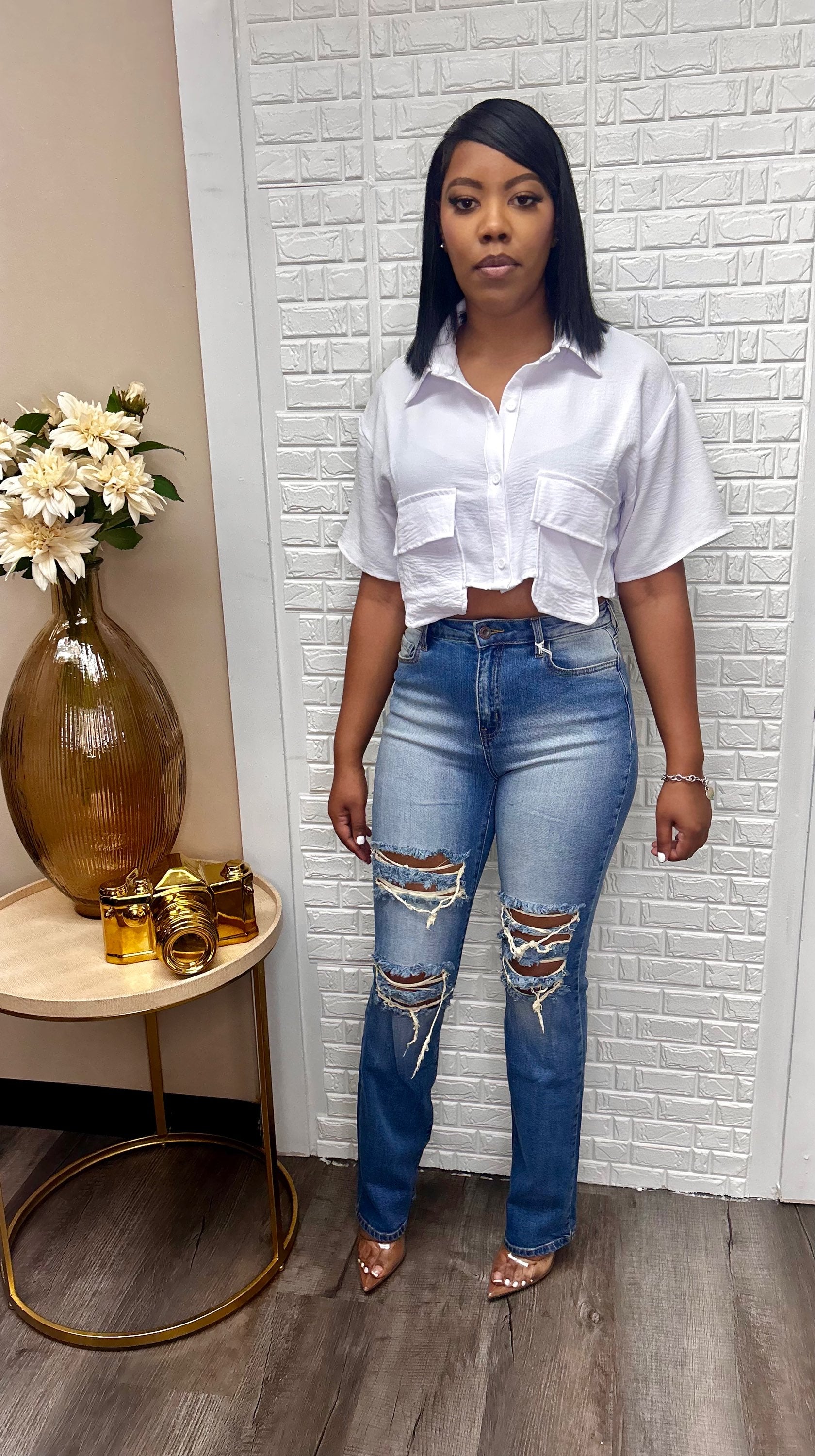Wild pocket crop top  image 0
