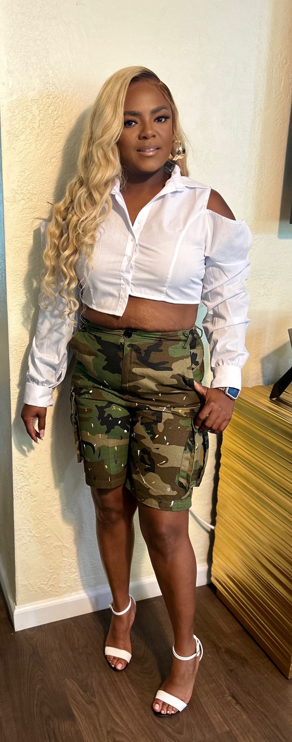 Her’a Painted Camo shorts image 2