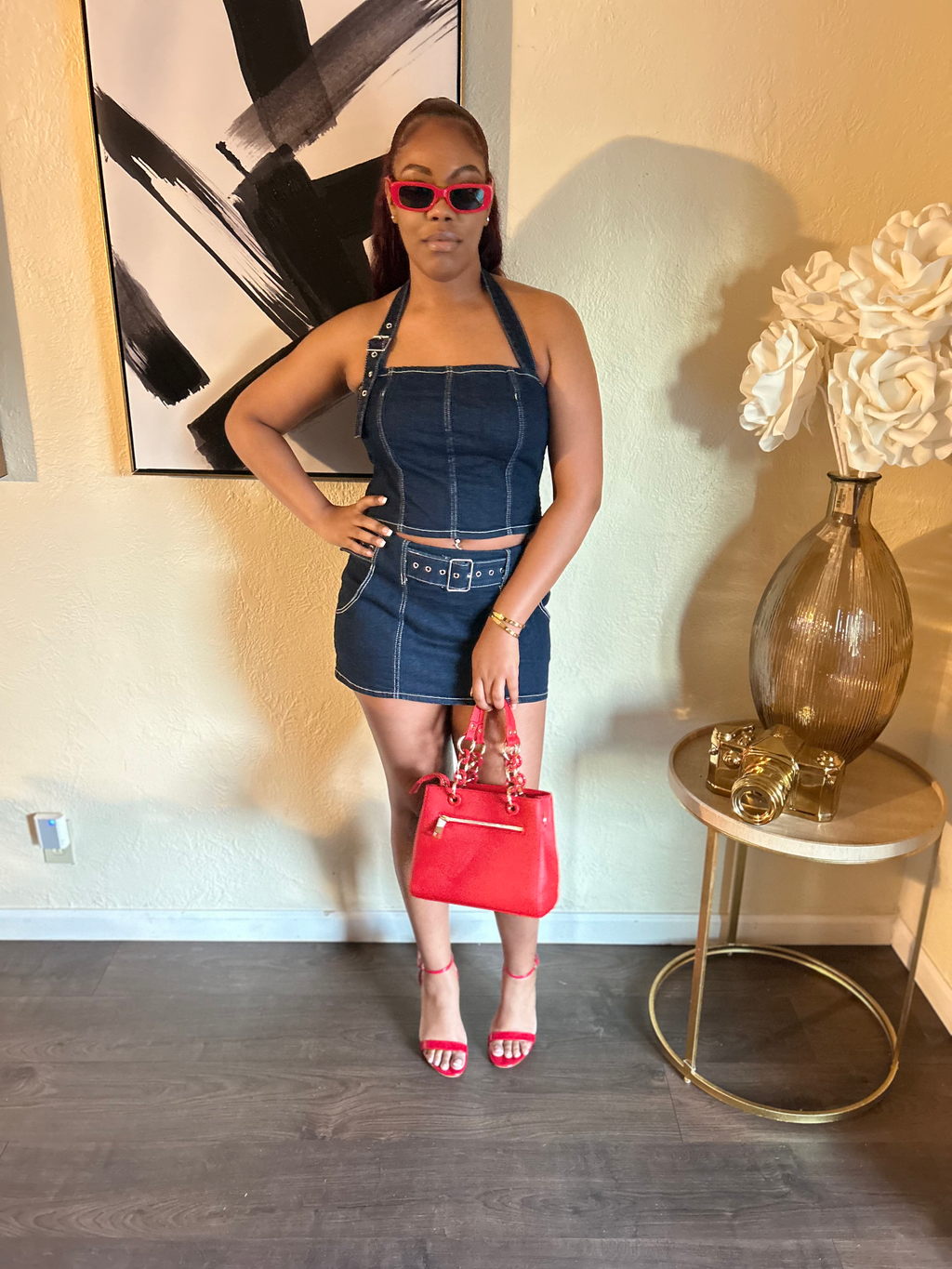 Hallie denim set image 2