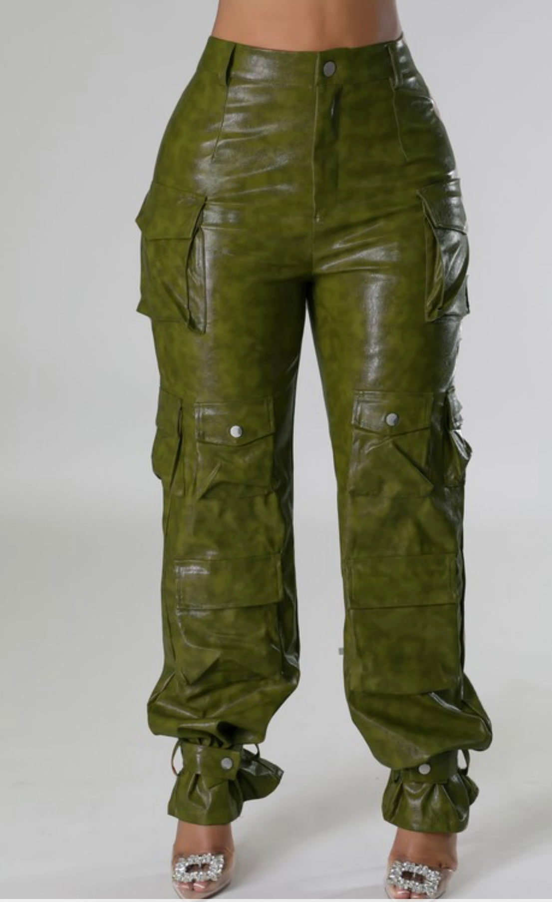 Gigi leather cargo pants image 1