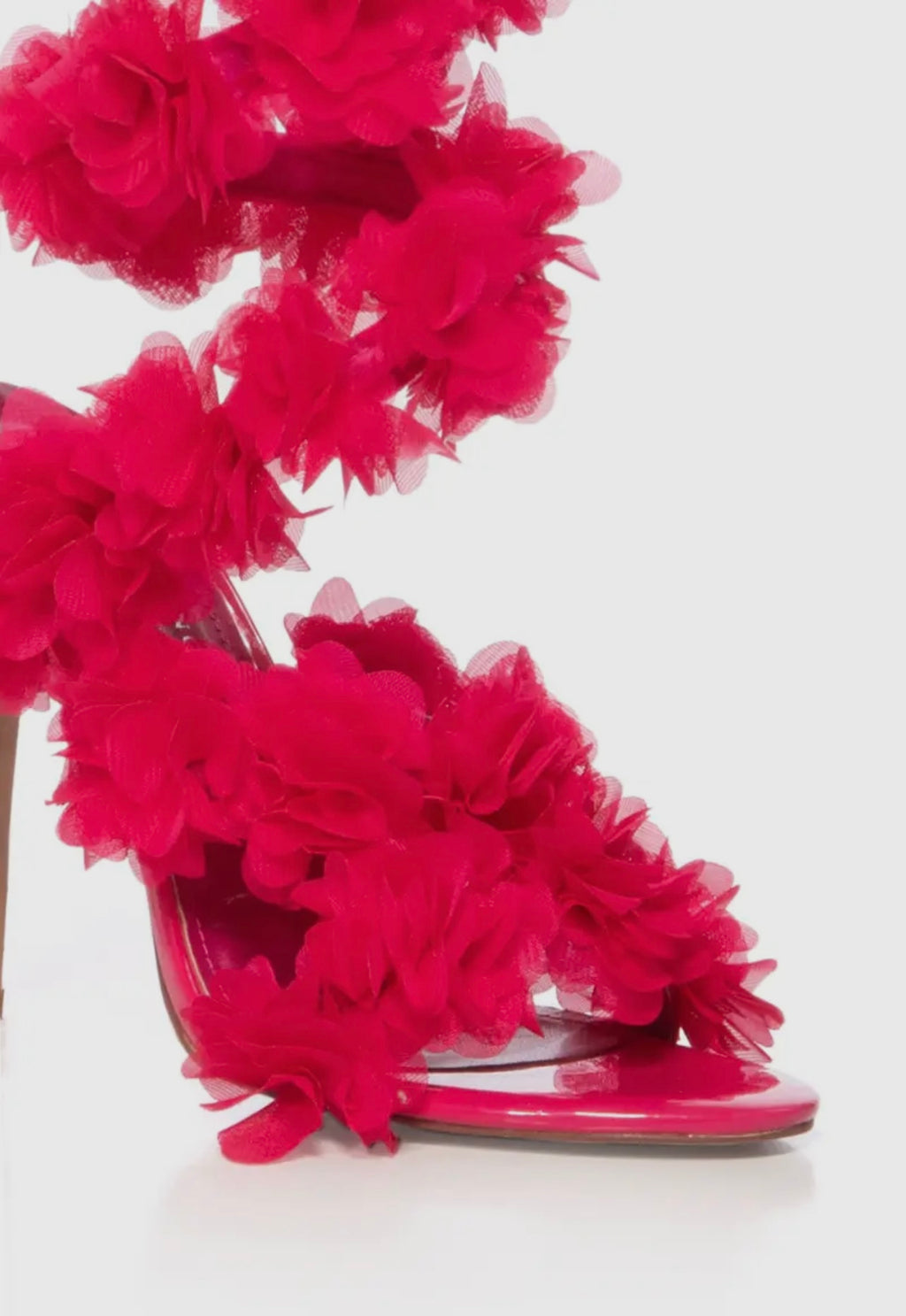 Fuchsia pink rose petal heels  image 1