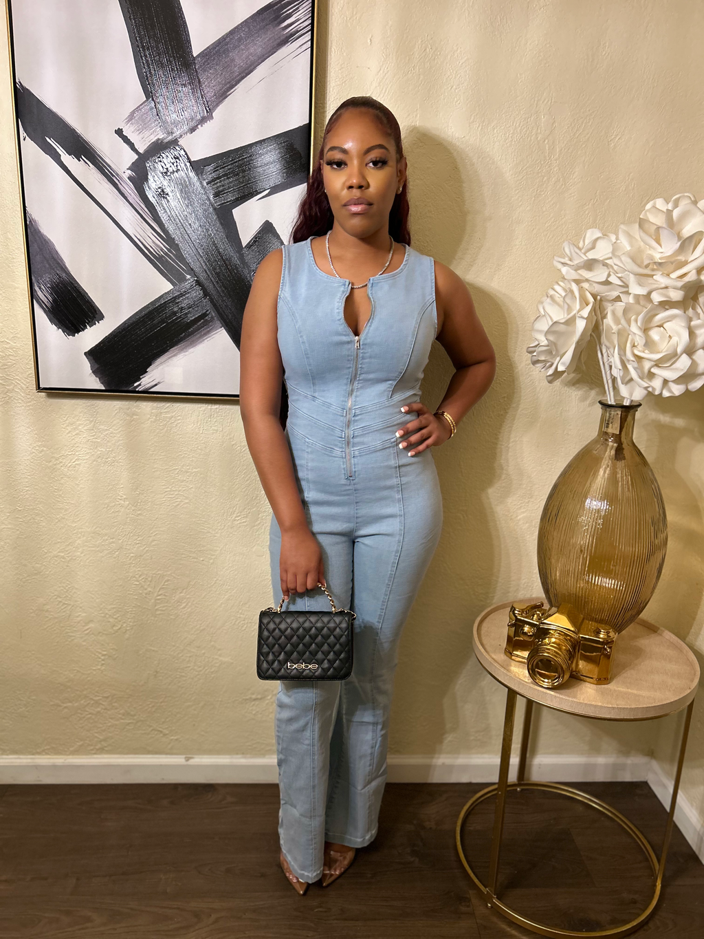 Make it work denim jumpsuit  image 1