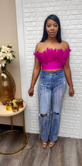 Paris feather corset image 0