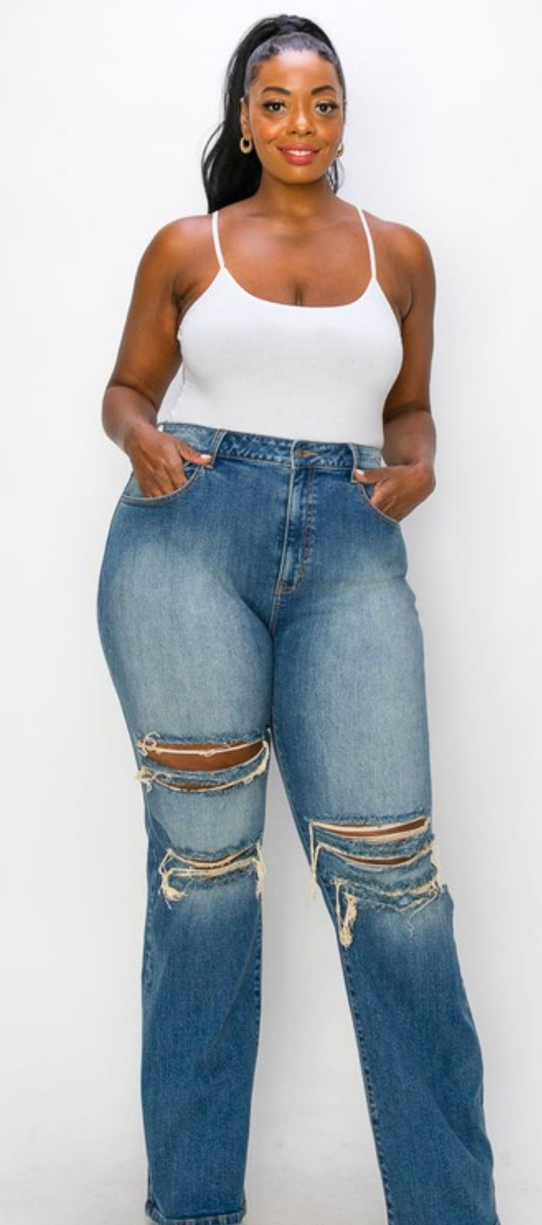 Brittany plus size denim jeans  image 1