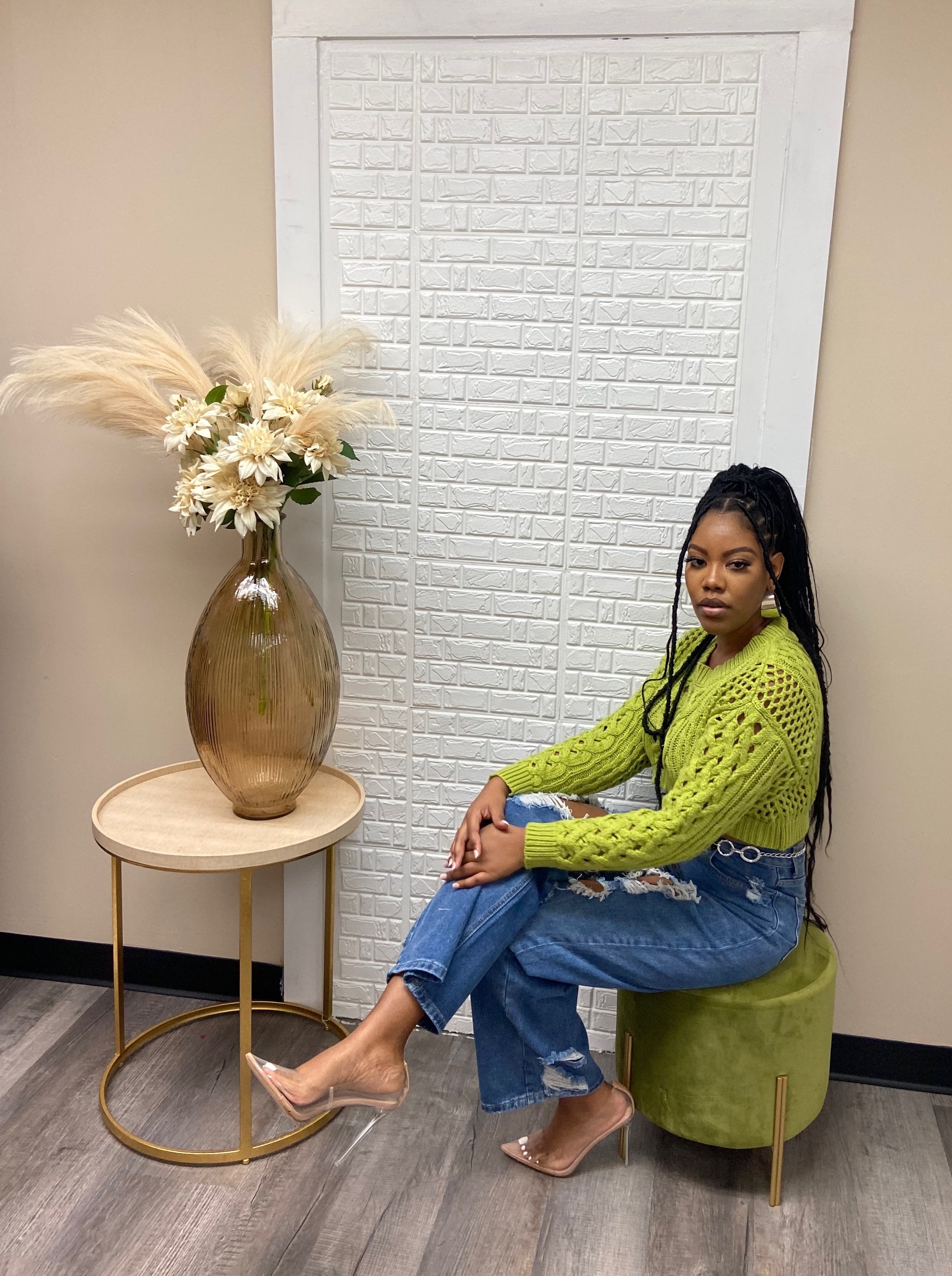 Pistachio knit sweater image 0